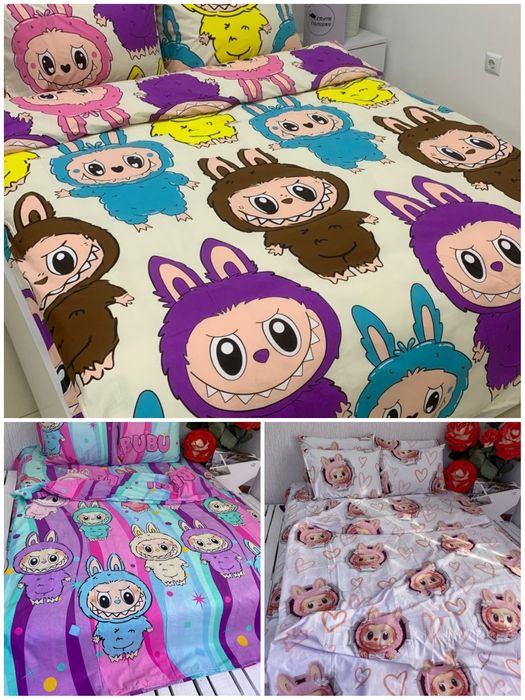 Постіль для дівчат.Лабубу,єдиноріжки,Ельза,щенячий патруль, Стіч