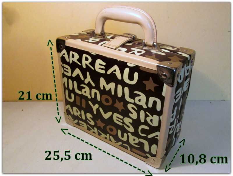 Mała walizka kuferek torebka kosmetyczka podróżna YVES CARREAU