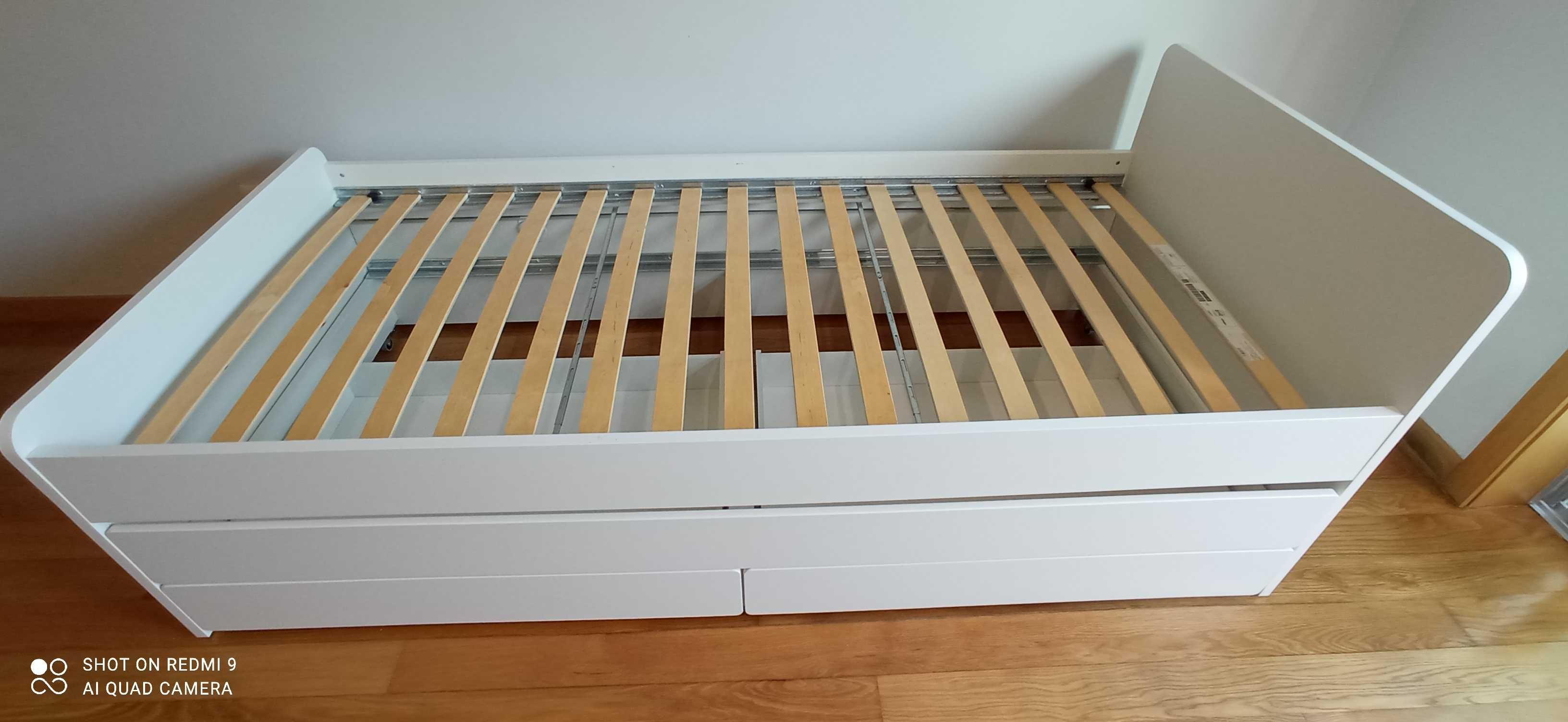 Cama dupla extraível com gavetas Ikea