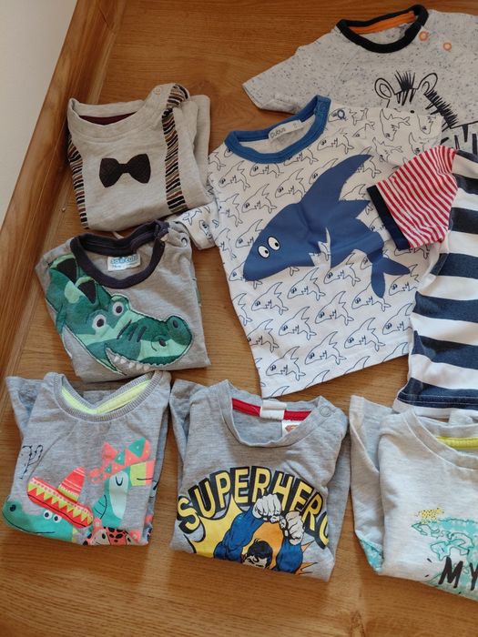 Zestaw paka koszulek tshirtow niemowlęcych 68 74
