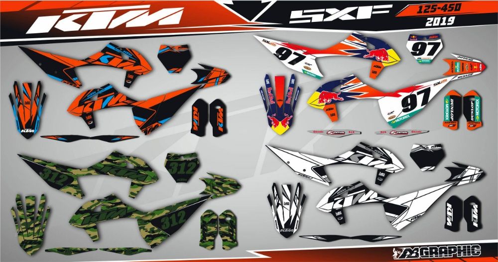 Наклейки KTM SX SXF EXC SMC SMR Кросс 50 65 85 125 250 300 350 450 690