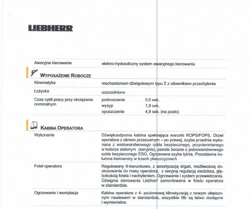 Liebherr L538 ładowarka kołowa JAK NOWA
