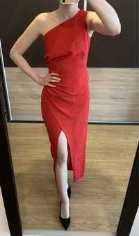 Czerwona sukienka maxi r. 38