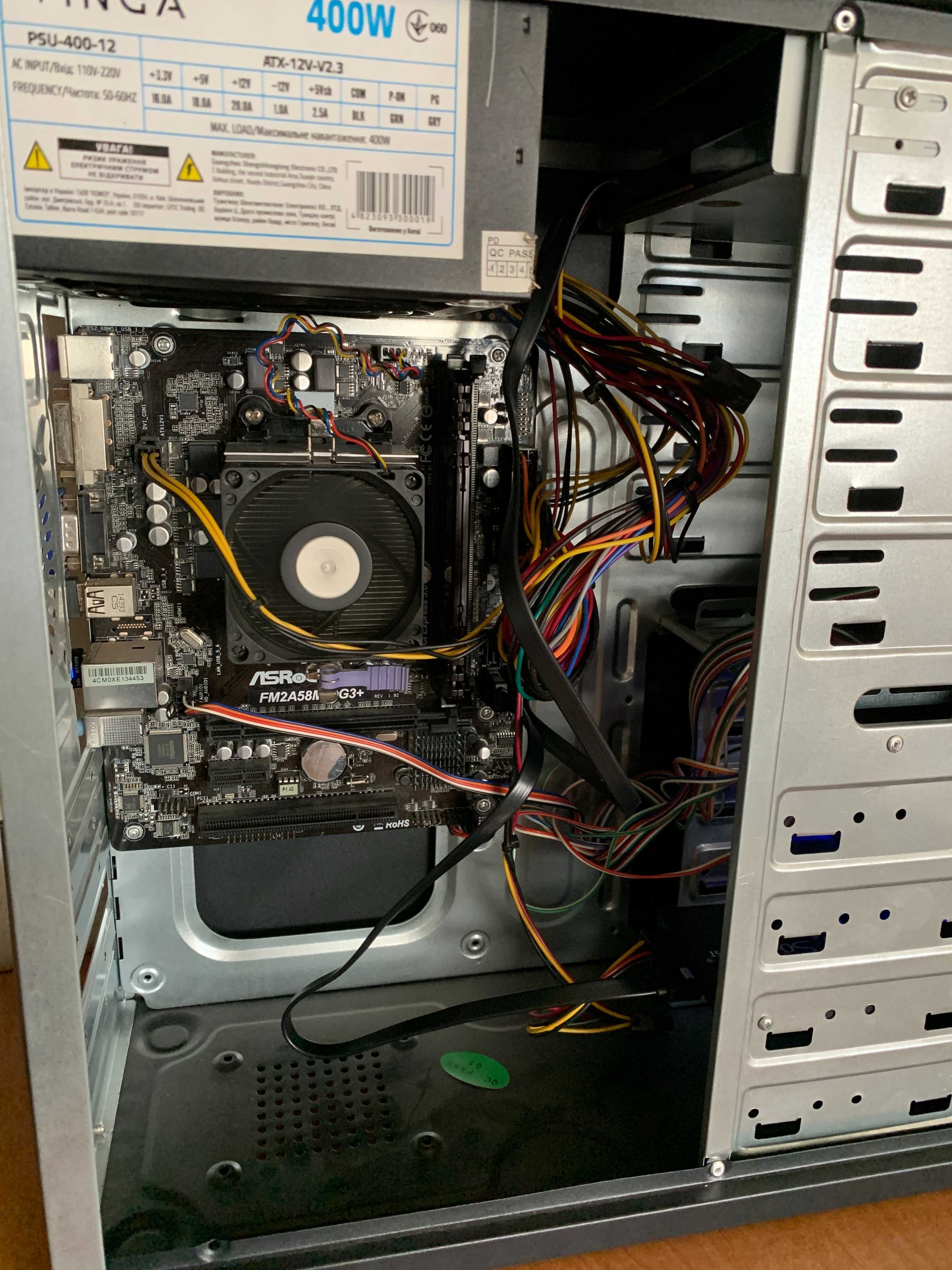 Системний блок FM2+, 4 ядра процAMD A8-7600+ 8gb DDR3 2400Mgz SSD120