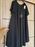 Elegancka sukienka wesele Plus size duży rozmiar 52 50 czarna rozklosz