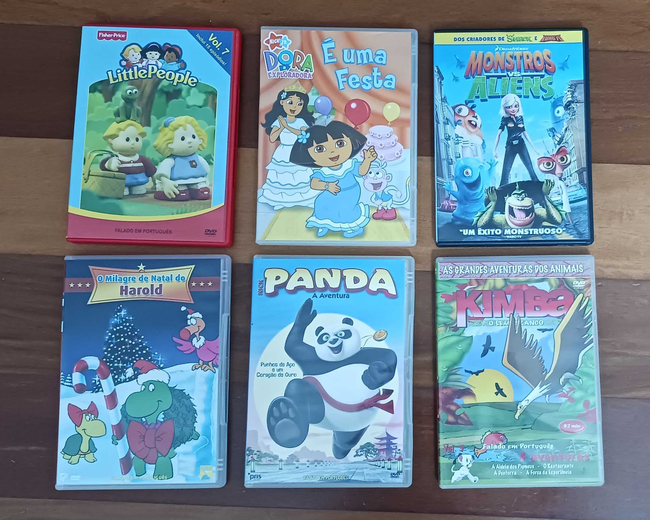 Conjunto de 6 Dvd's para criança