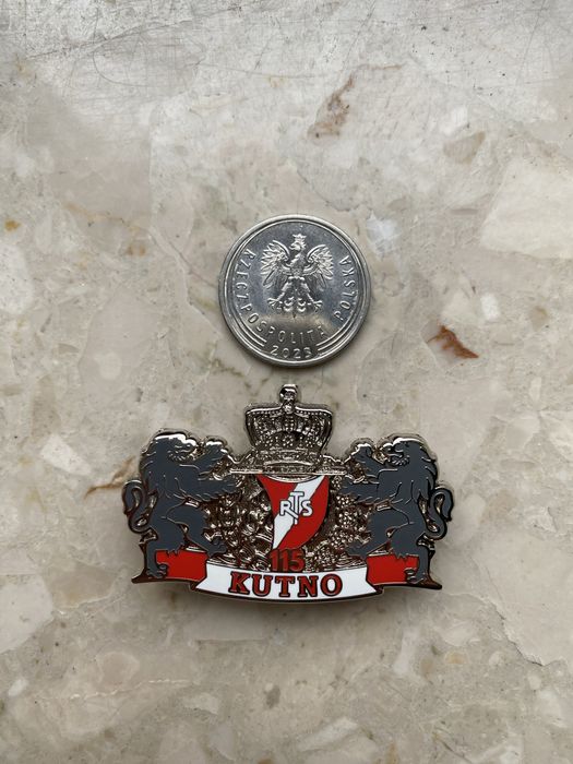 Pin odznaka sportowa Widzew Łódź FC Kutno nr31 srebro