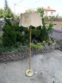 Stylowa lampa stojąca w złotym kolorze w bardzo dobrym stanie POLECAM