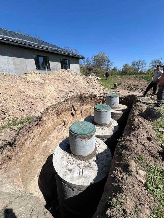 Септики під ключ, каналізації, котловани, вигрібні ями. Земляні роботи