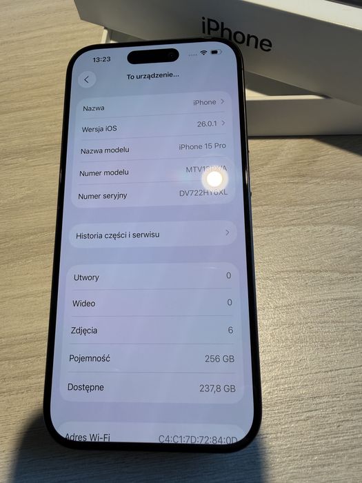 Iphone 15 pro 256gb black titanium