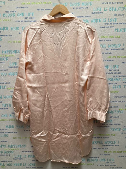 100% шовк Jean Jacques Benson вінтажна нічна сорочка розмір М .