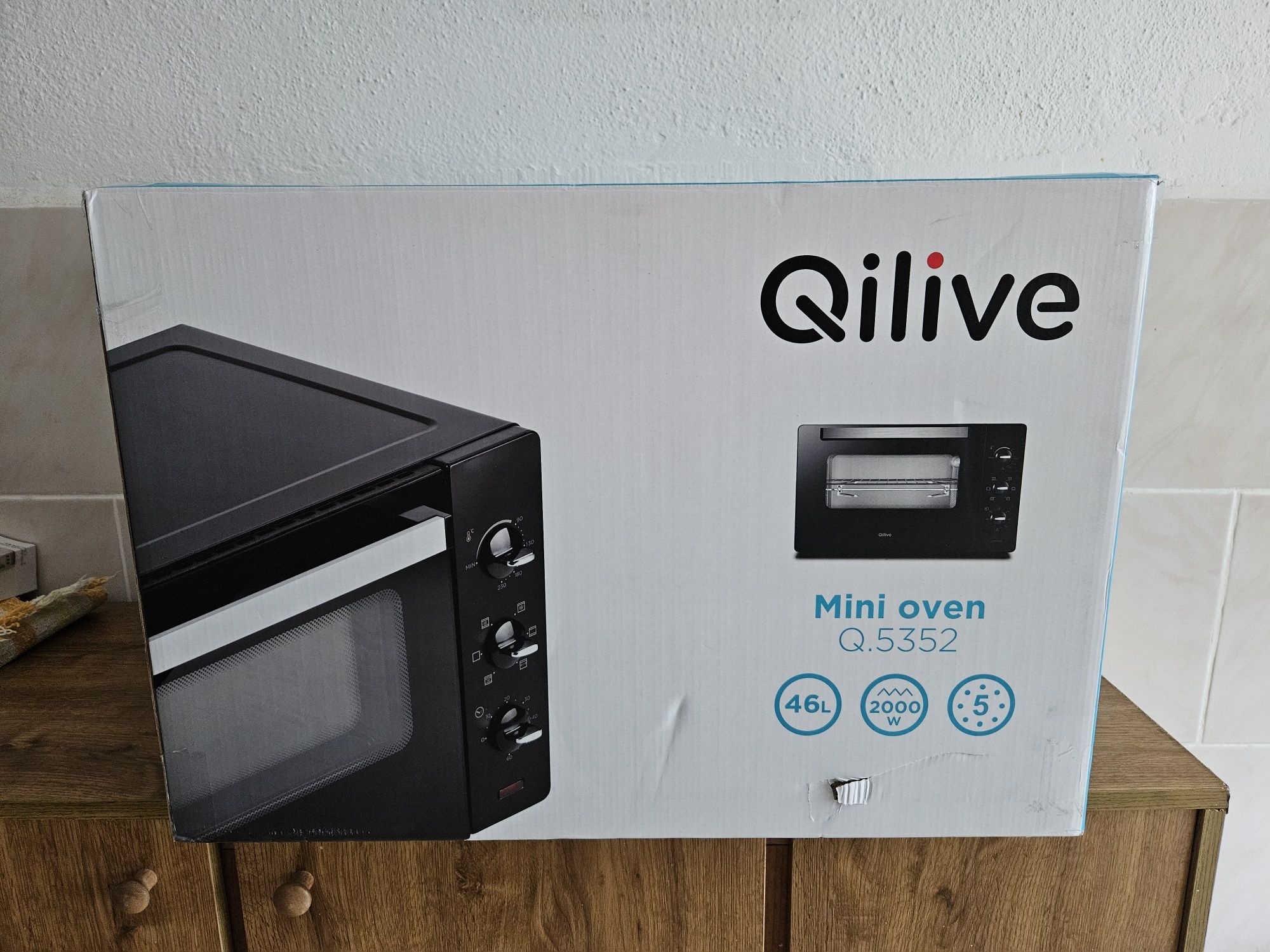 Mini forno Qilive Q.5352 | 46L 2000W - Novo, Nunca Usado!