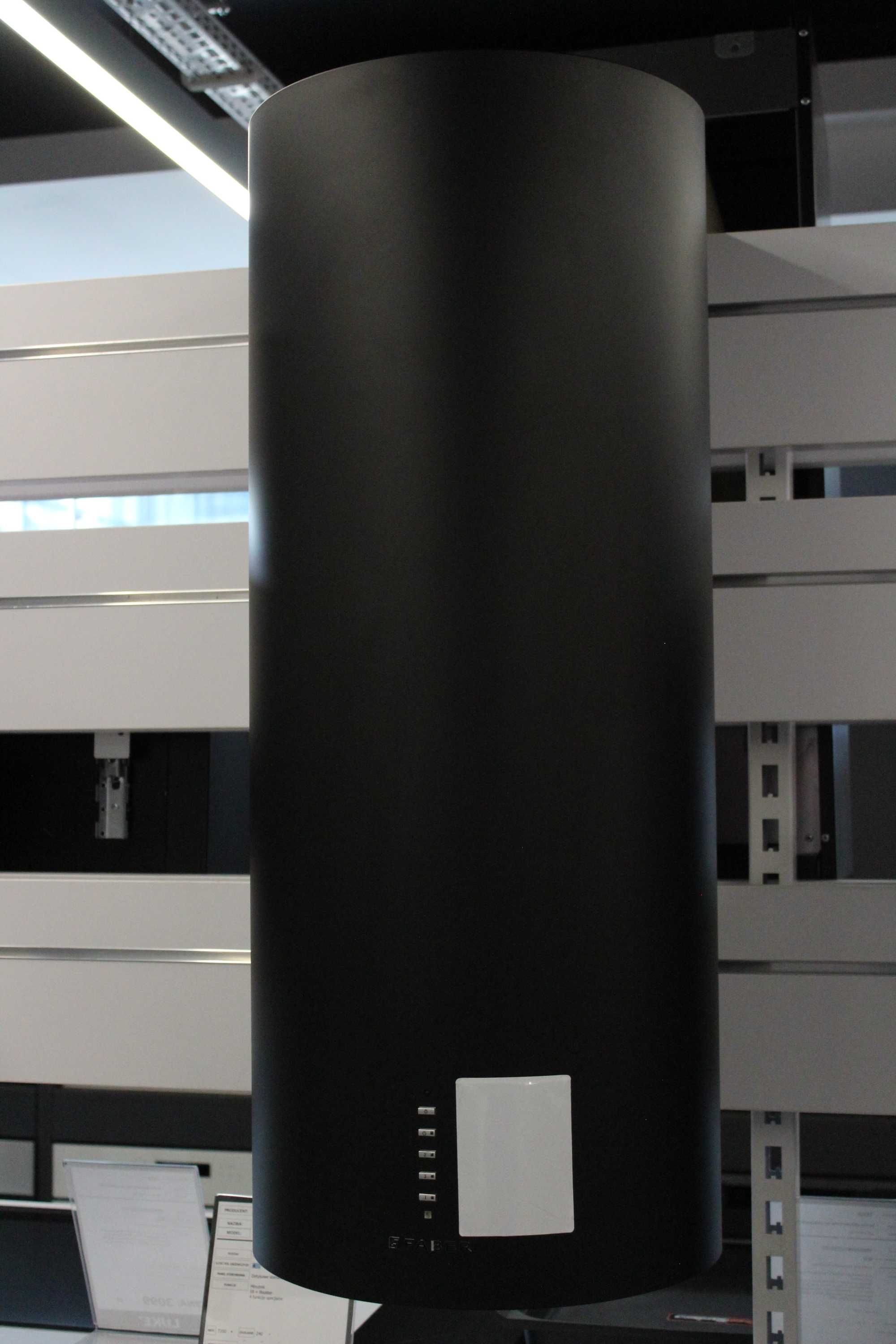 Okap przyścienny FABER Cylindra Plus BK 37 czarny matt F-335.0606.998