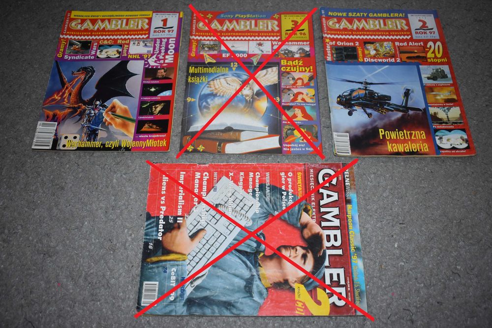 Czasopismo magazyn Gambler o grach gry retro lata 90 2szt