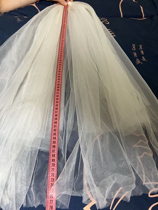 Фата весільна біла