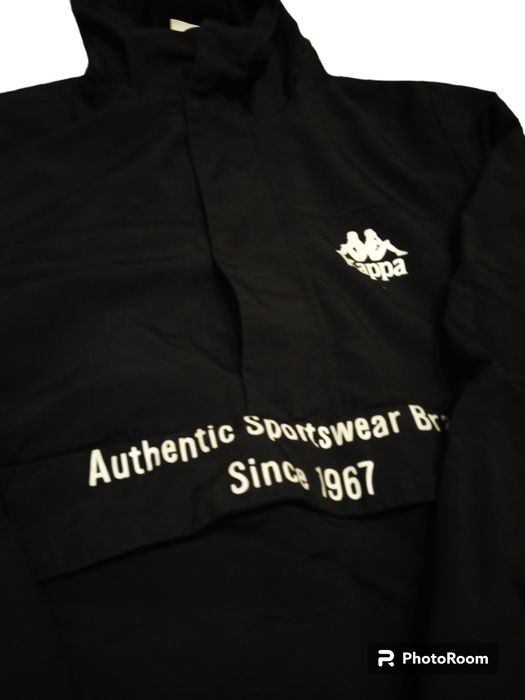 Куртка анорак kappa черного цвета