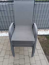 Krzesło ogrodowe stalowe szare