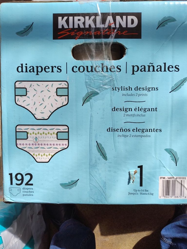 Підгузники Pampers Kirkland 1, 192 шт. США.