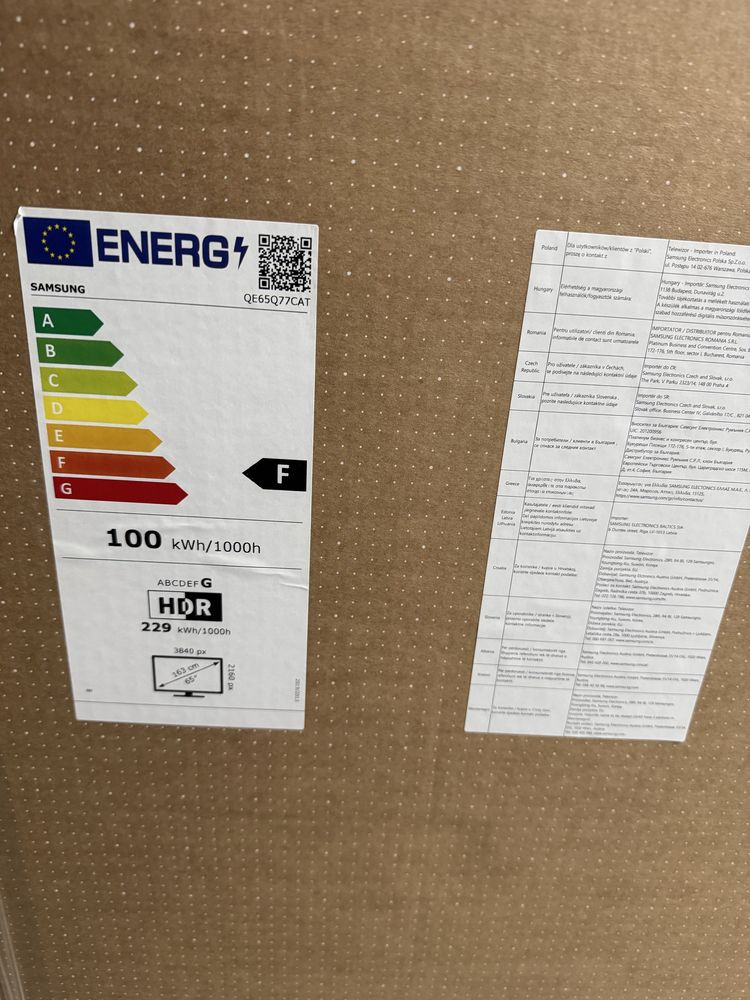 Telewizor QLED Samsung QE65Q77C nowy