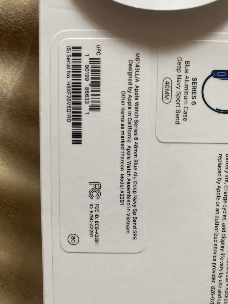 Apple Watch Series 6 40mm Blue Aluminum