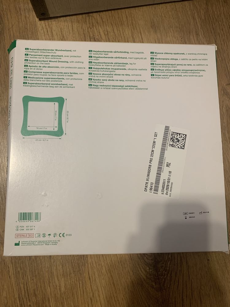 Vliwasorb Pro opatrunek
