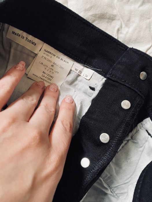 черные джинсы cheap monday, узкие 100% котон