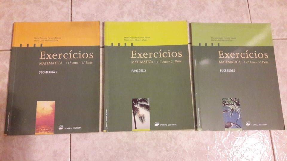 3 Cadernos de Exercicios 11'ano Matematica