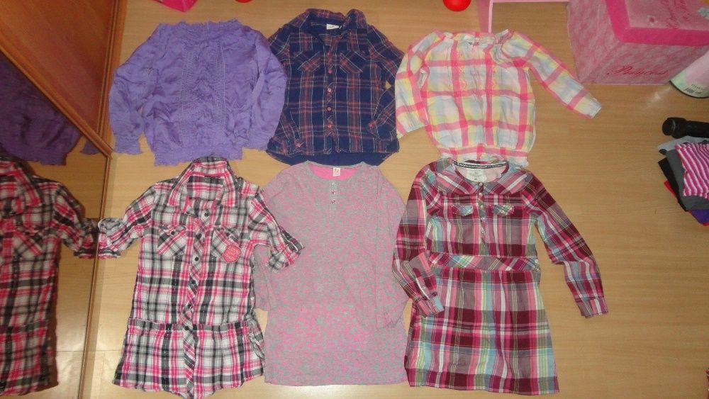 Bluzeczki ,tuniczki dla dziewczynki roz.128-134 cm zestaw