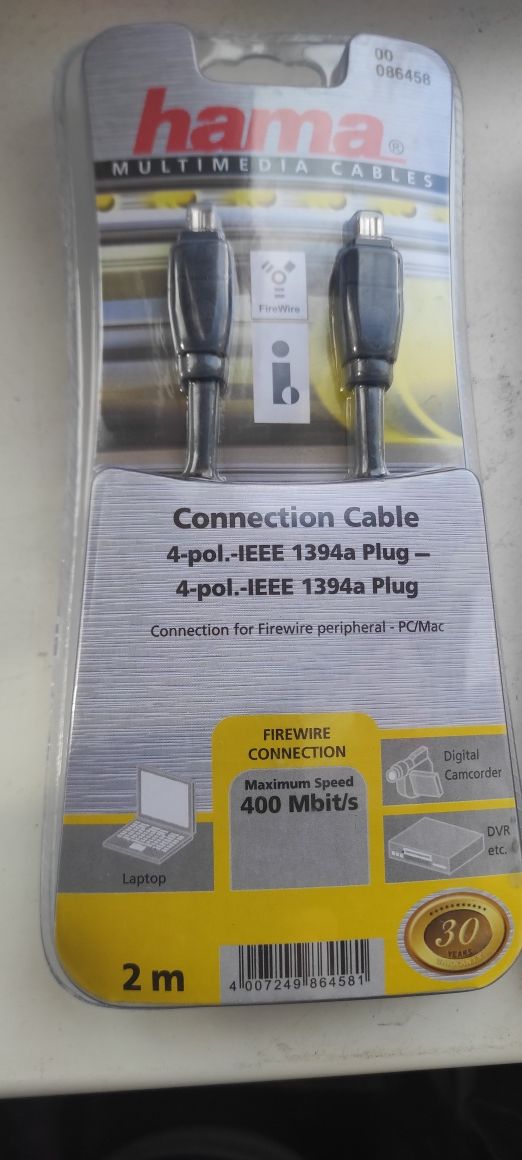 Новий кабель FIREWIRE IEE1394. 4х4 pin.