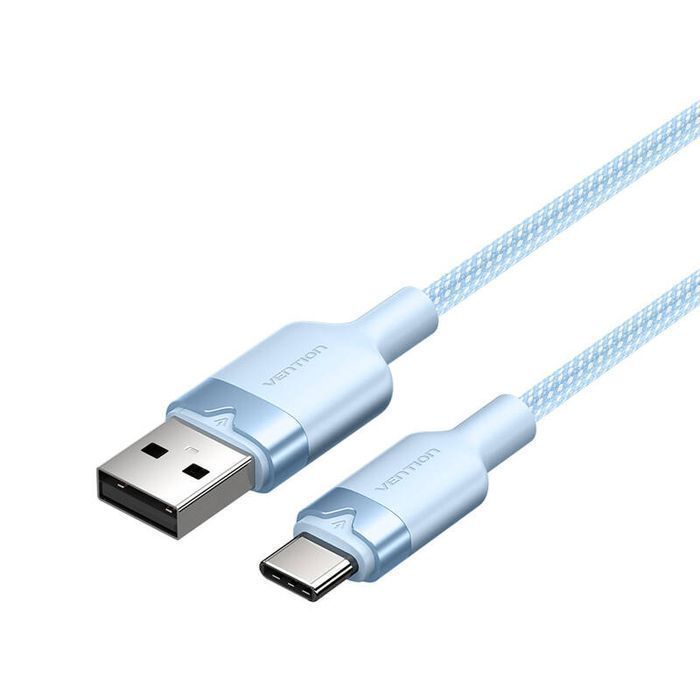 Kabel USB Vention CTNLH 2M USB-A do USB-C 3A Niebieski Ładowanie