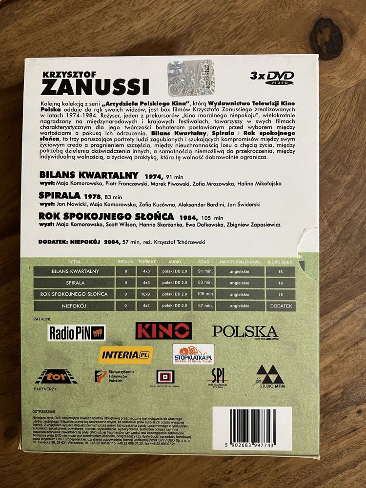 Krzysztof Zanussi Arcydzieła Polskiego Kina 3 szt. DVD
