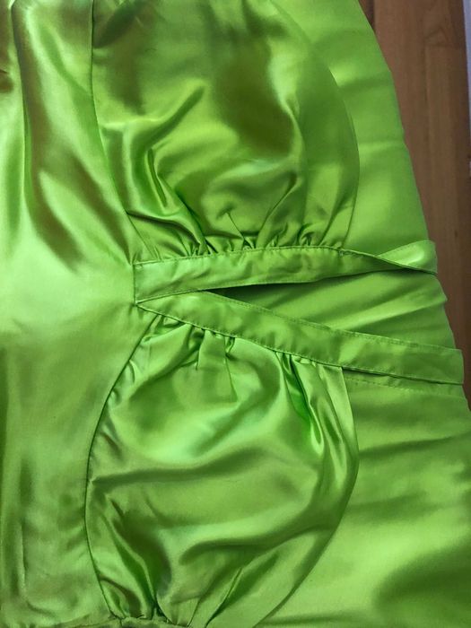 Vestido de festa cetim verde