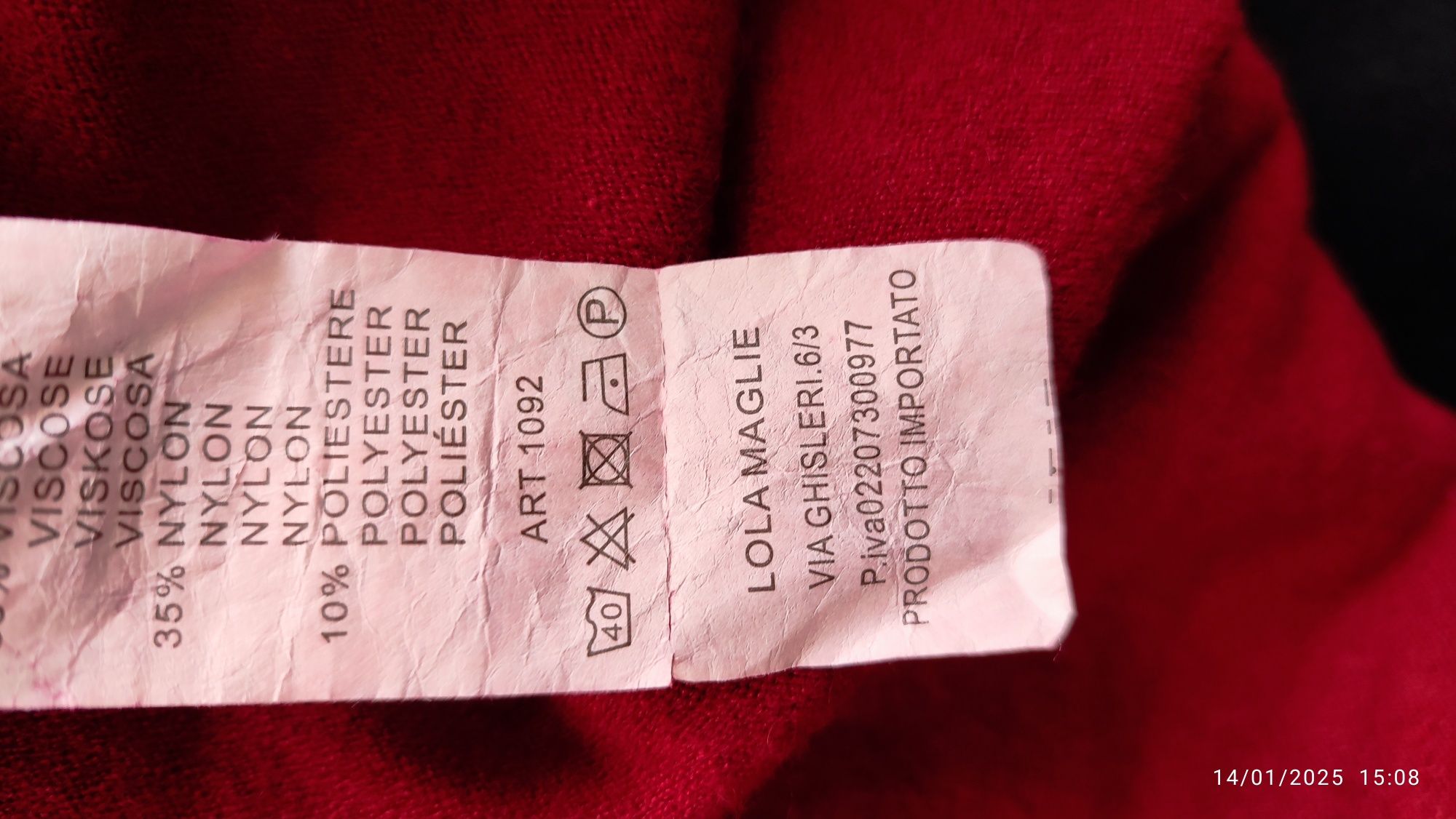 Vestido de malha vermelho
