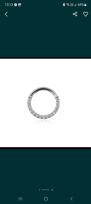 Kolczyk kółko tytanowe