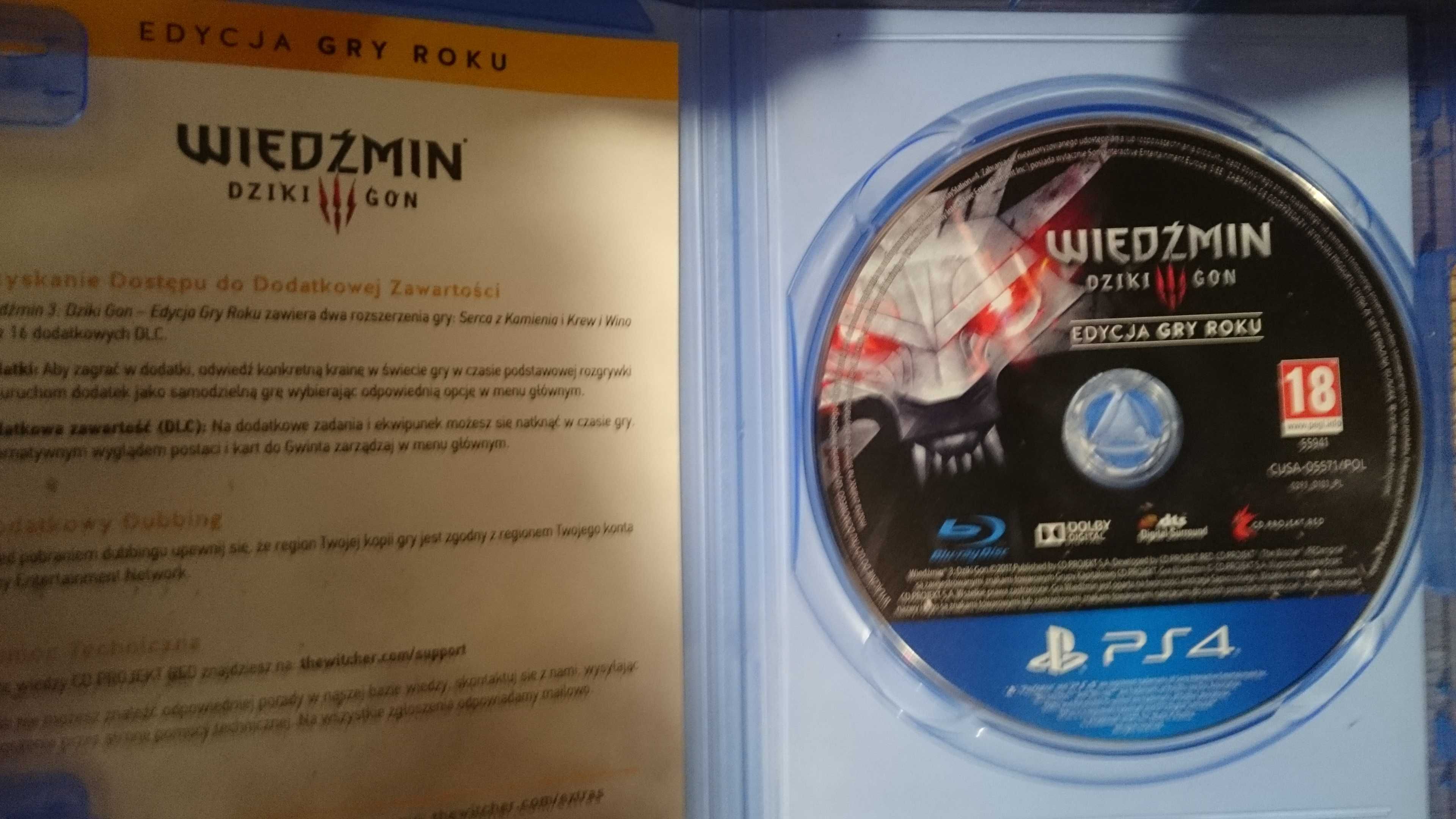 Gra Wiedźmin Edycja Gry Roku  ps4