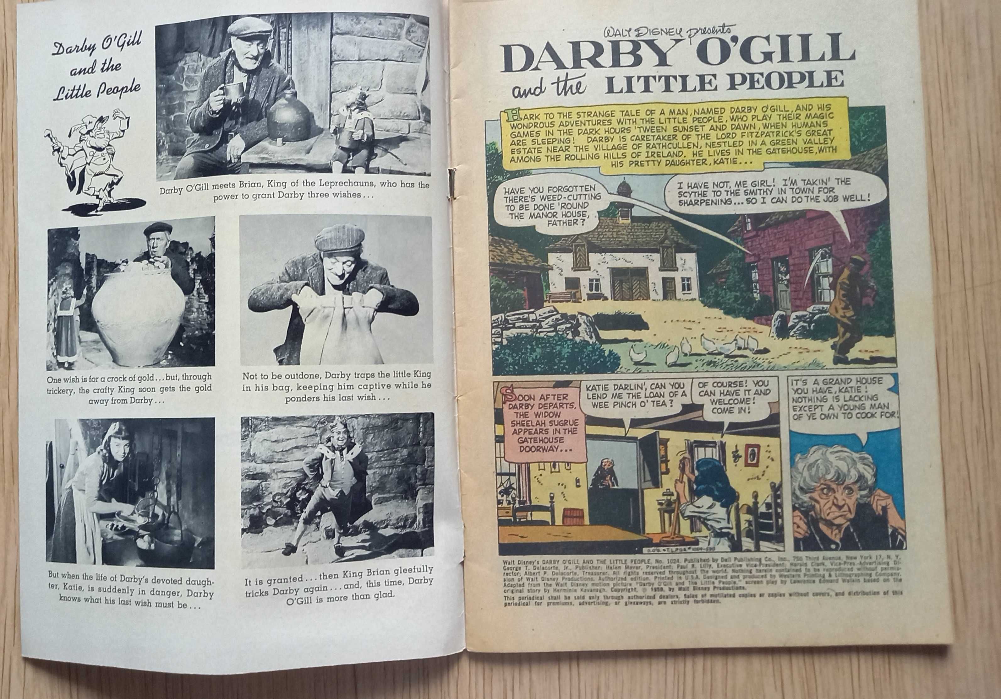 kolorowy komiks amerykański Disney: Darby O'Gill and the Little People