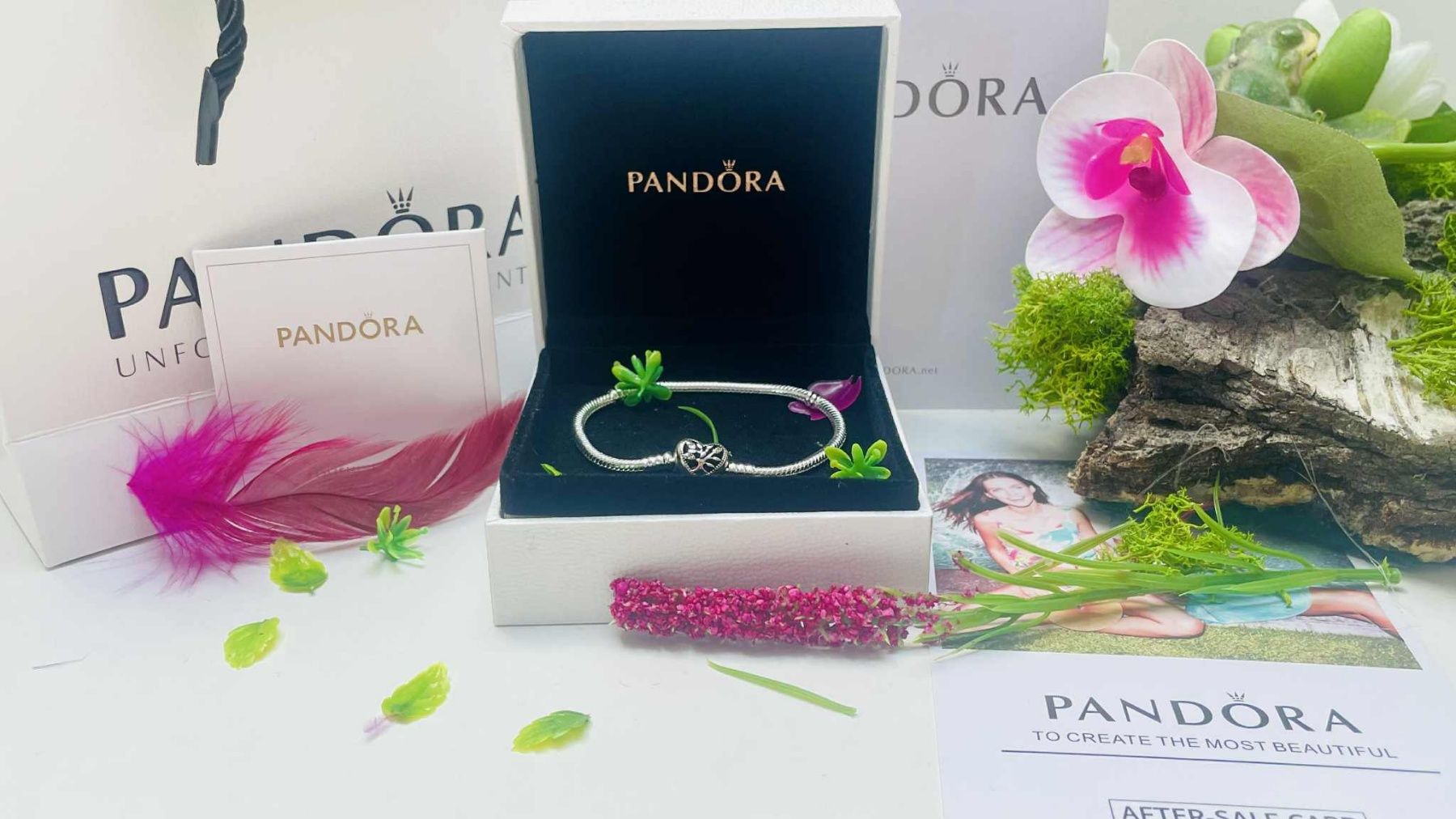 Promocja srebrna bransoletka Pandora moments 19cm do Pandora charms