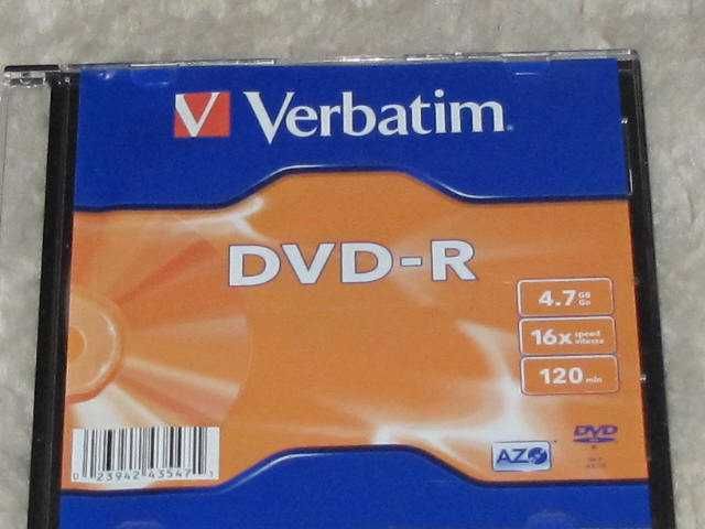 Płyty Verbatim DVD-R 4,7GB, 16X, 120 min. 2 szt. Slim