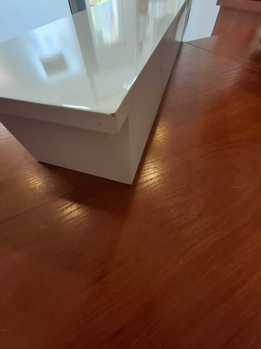 Konsolka z szufladkami,biała, wysoki połysk