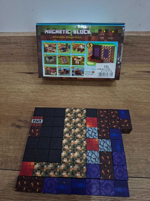 Nowe klocki magnetyczne Minecraft ,zestaw 58 sztuk