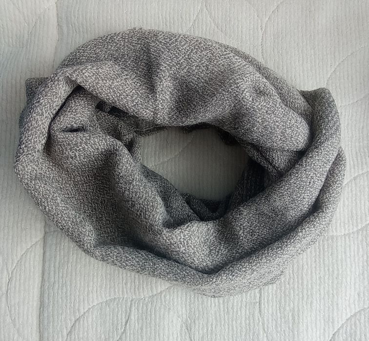 Komin damski  zielono-szary