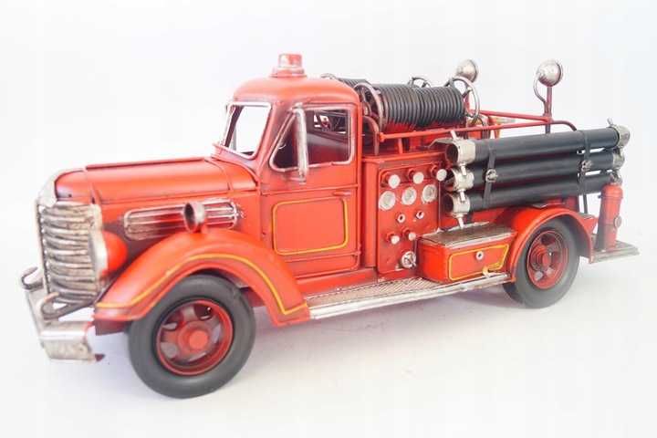 METALOWY POJAZD straż pożarna model kolekcjonerski wóz strażacki