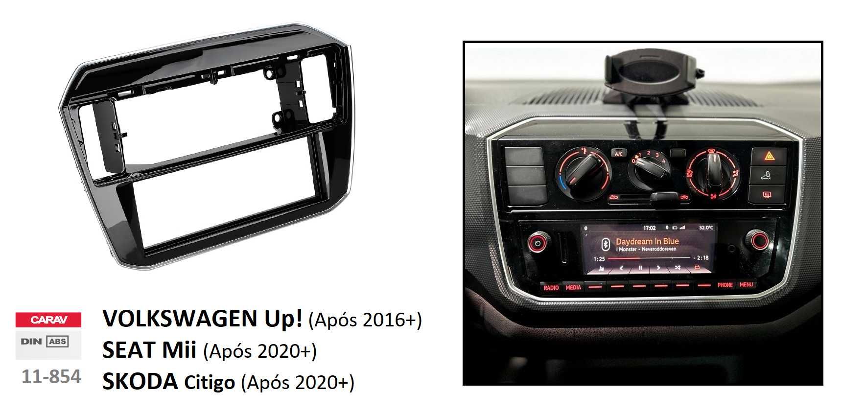 Rádio 1DIN • VW Up • SEAT Mii • SKODA Citigo • Android (2DIN) GPS