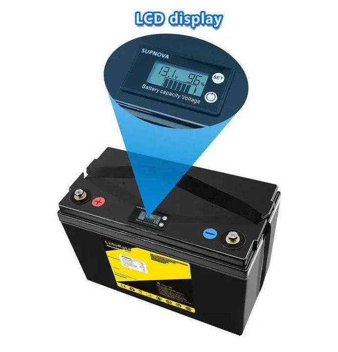 Акумулятор LiitoKala LiFePO4 24V150Ah+LCD Акумуляторна батарея 24 V