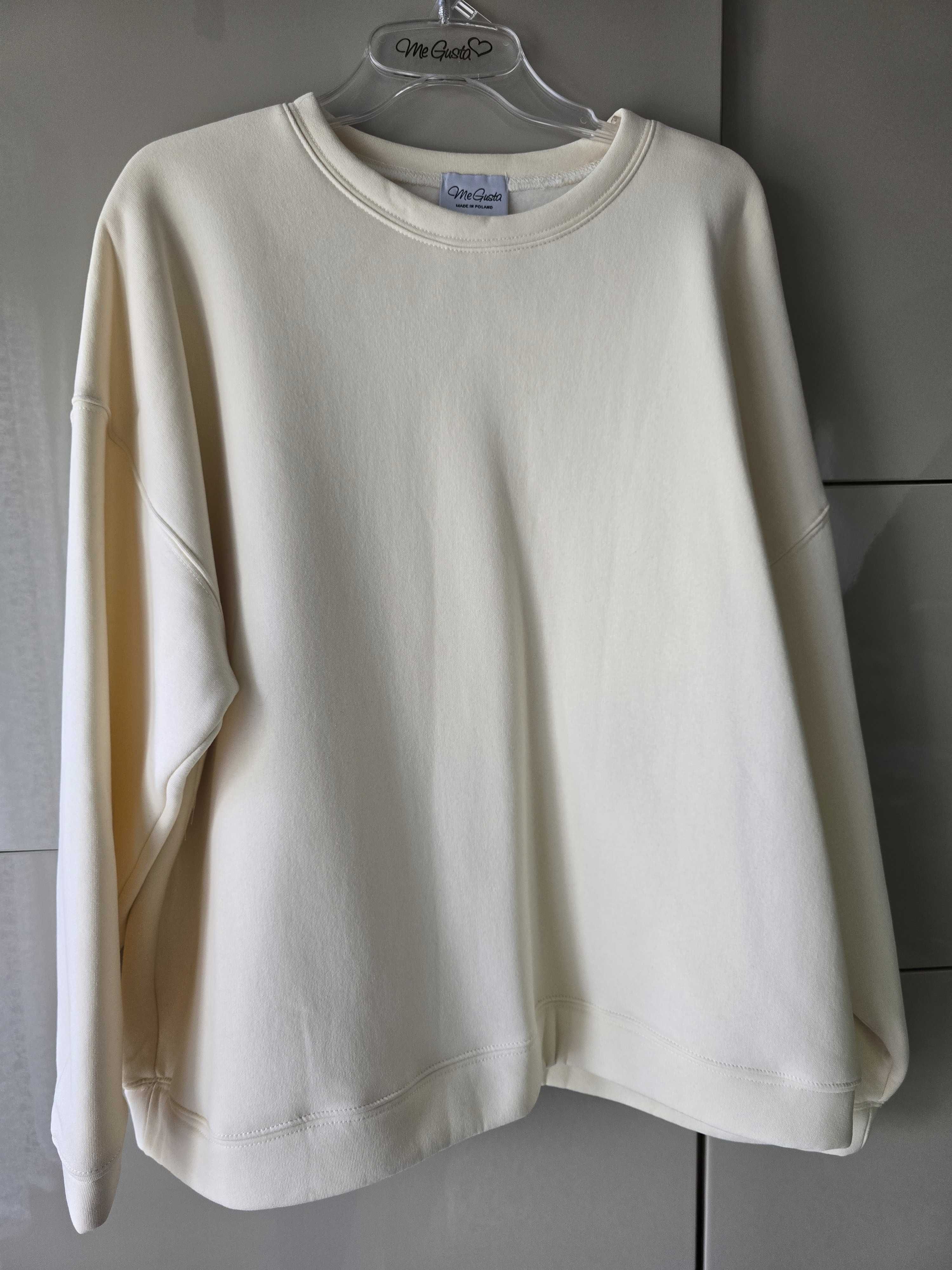 Bluza Me Gusta NOWA ecru brązowy kwiat