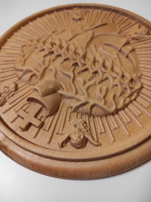 Serce Gorejące,płaskorzeźba,prezent,urodziny,ozdoba.