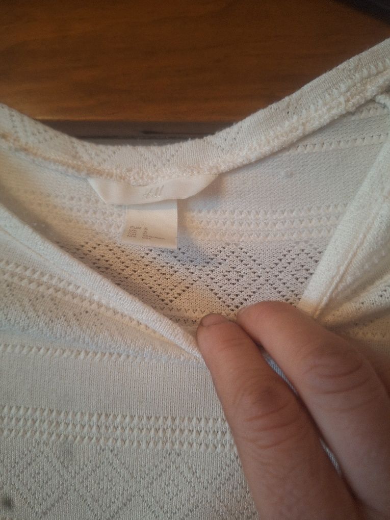 Bluzka damska H&M rozm.S biała, stan idealny