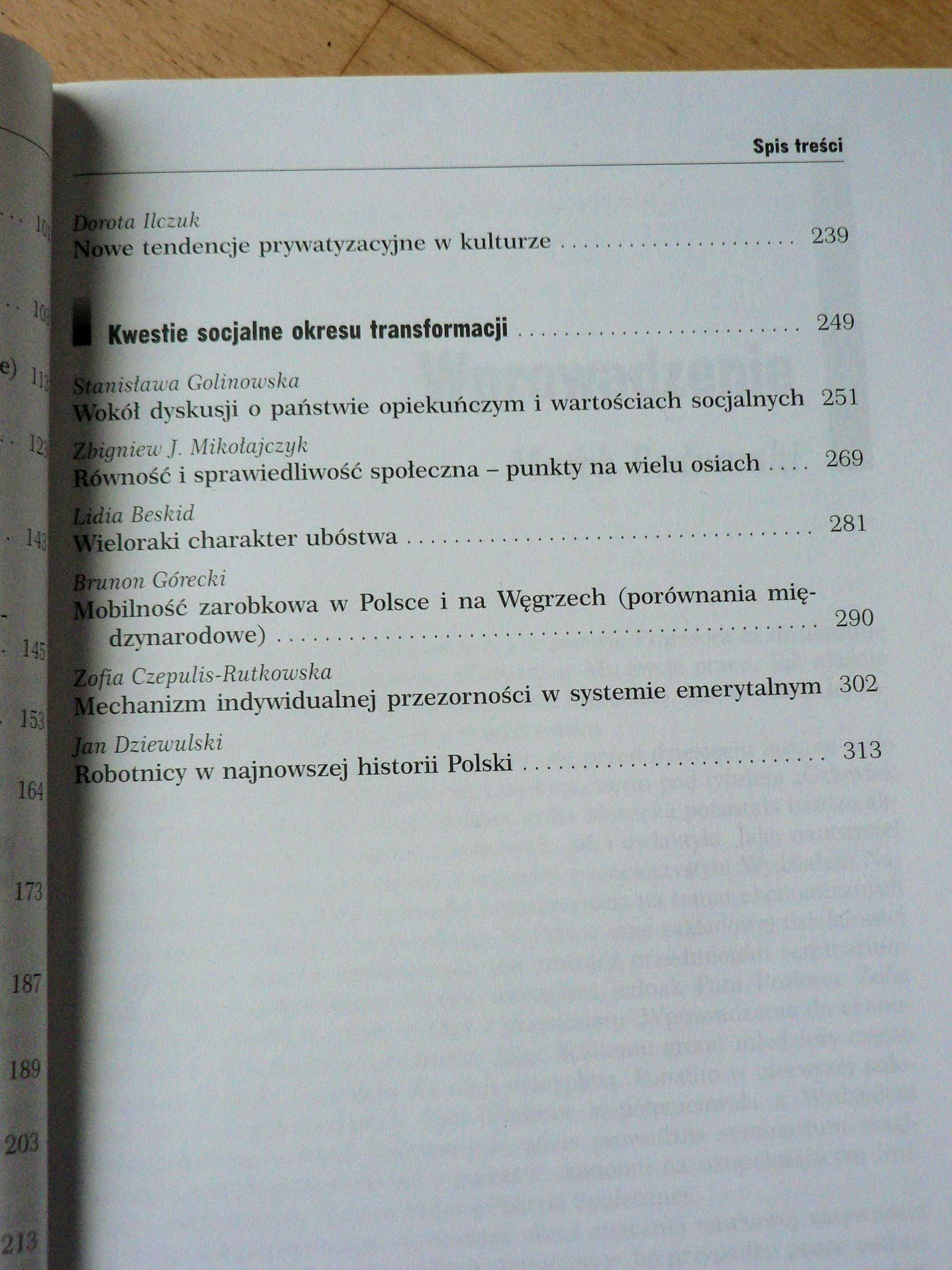 Społeczne aspekty transformacji systemowej w Polsce