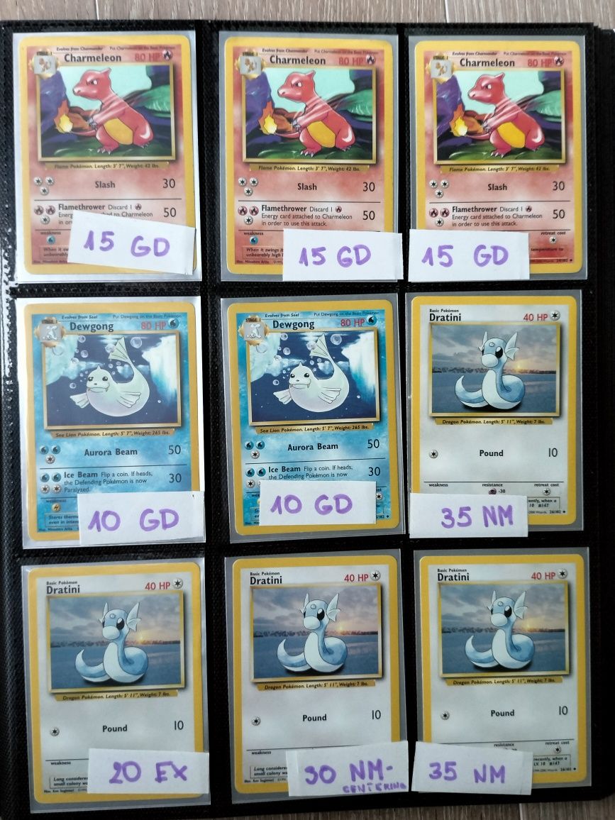 Karty Pokemon Base Set na sztuki