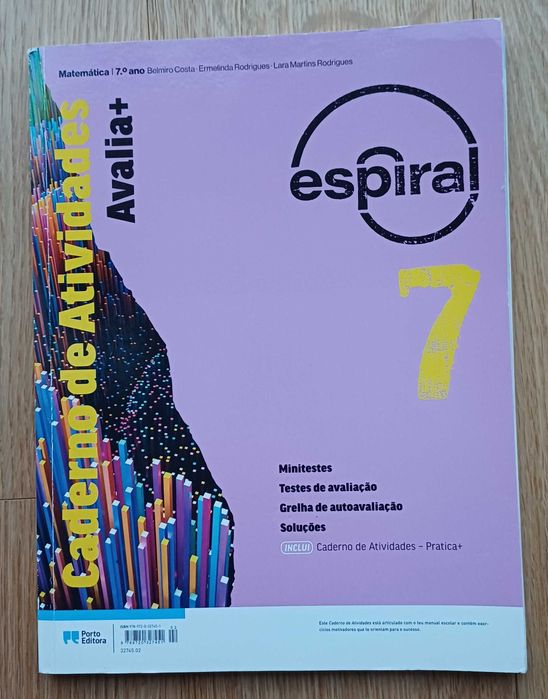 Caderno de atividades Matemática 7º ano “Espiral 7” Porto Editora